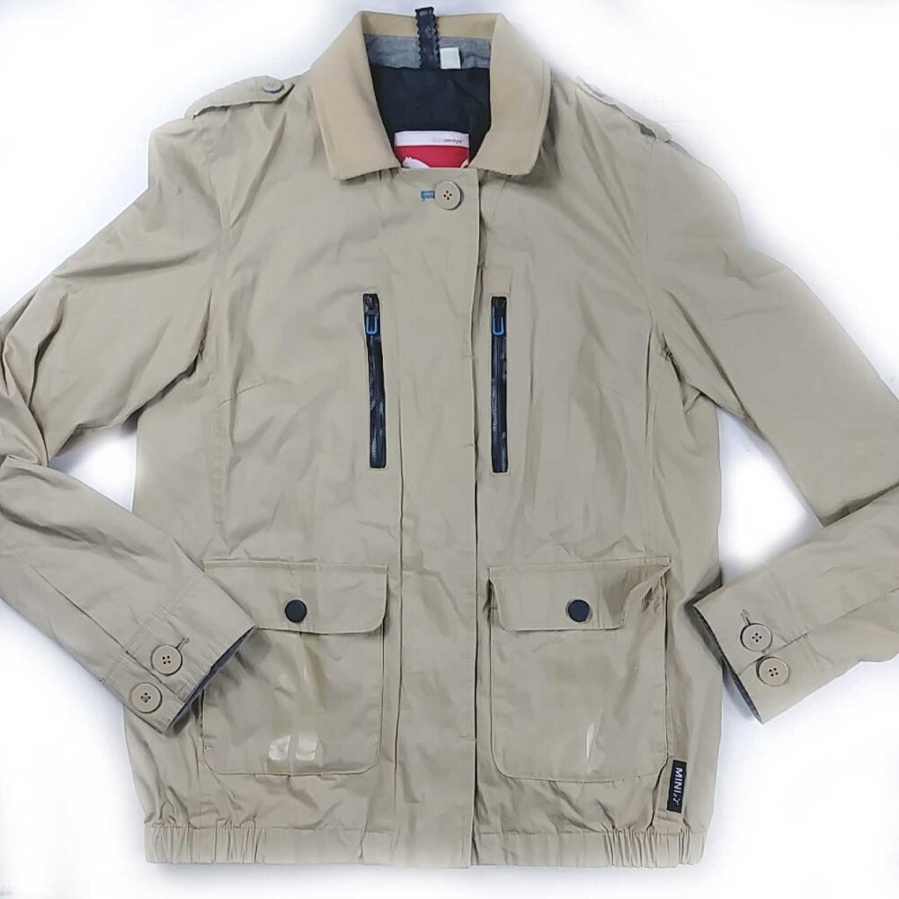 Puma Sport Lifestyle Beige Button Up Jacket Size Small 36 Athleisure Outdoors